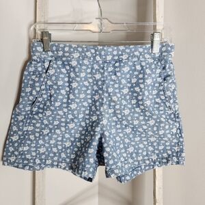 J.crew Mercantile shorts womens XS floral chambray elastic waist 4" inseam